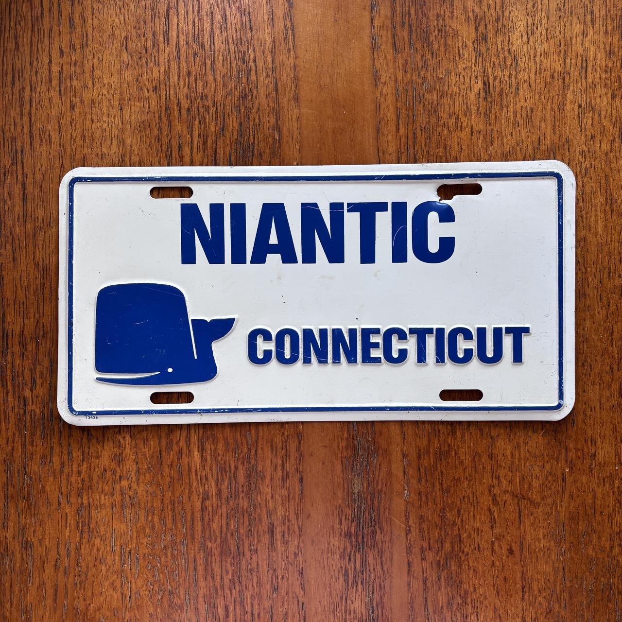 Vintage 90s USA Niantic Connecticut fishing vintage whaling town novelty license plate