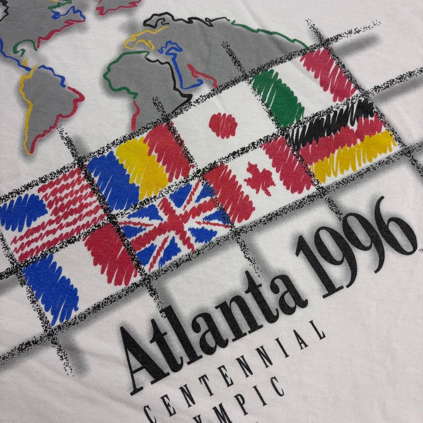 Vintage 90s USA Atlanta Olympics summer games athletics graphic t-shirt