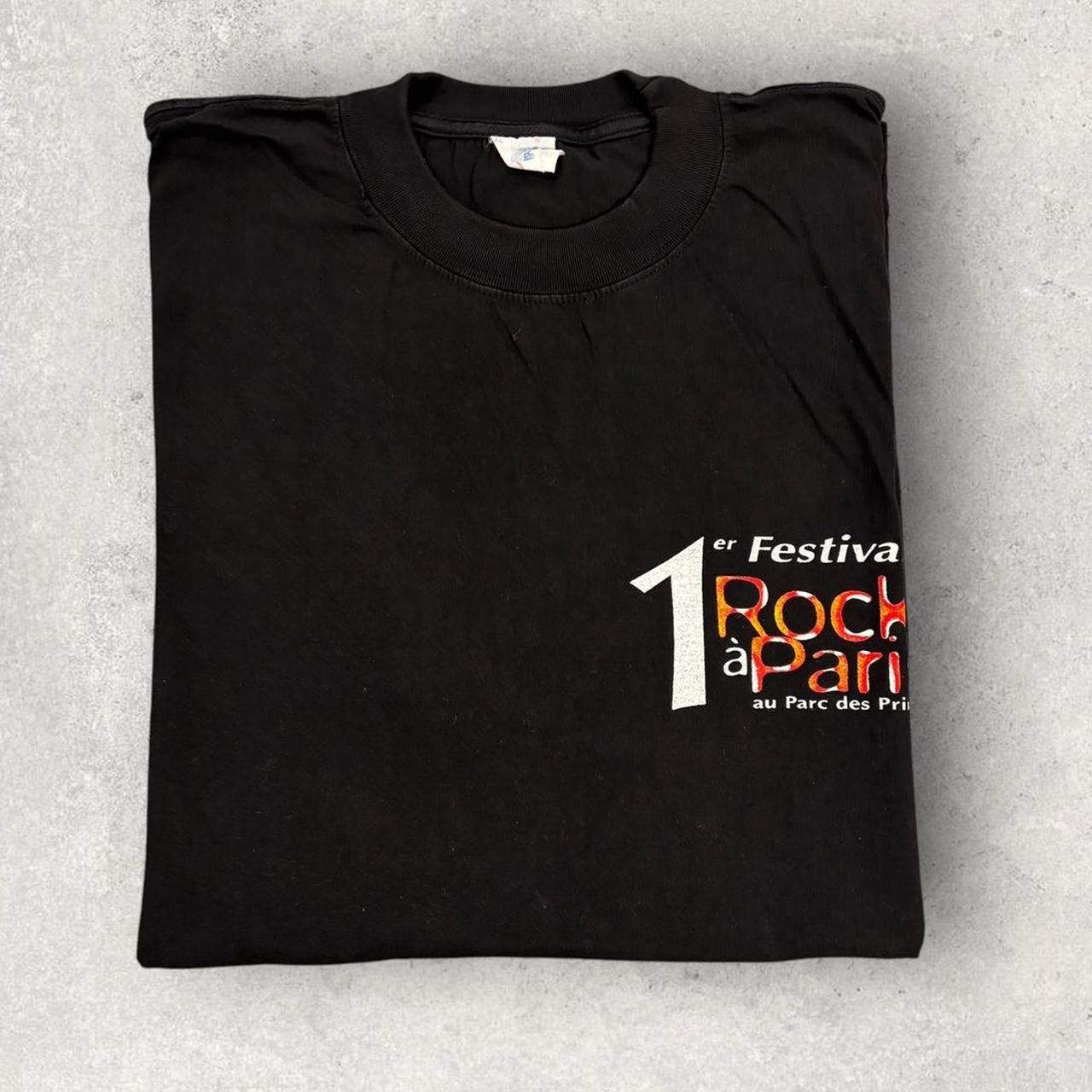 Vintage 90s USA Paris Rock Festival at Parc des Princes graphic band t-shirt