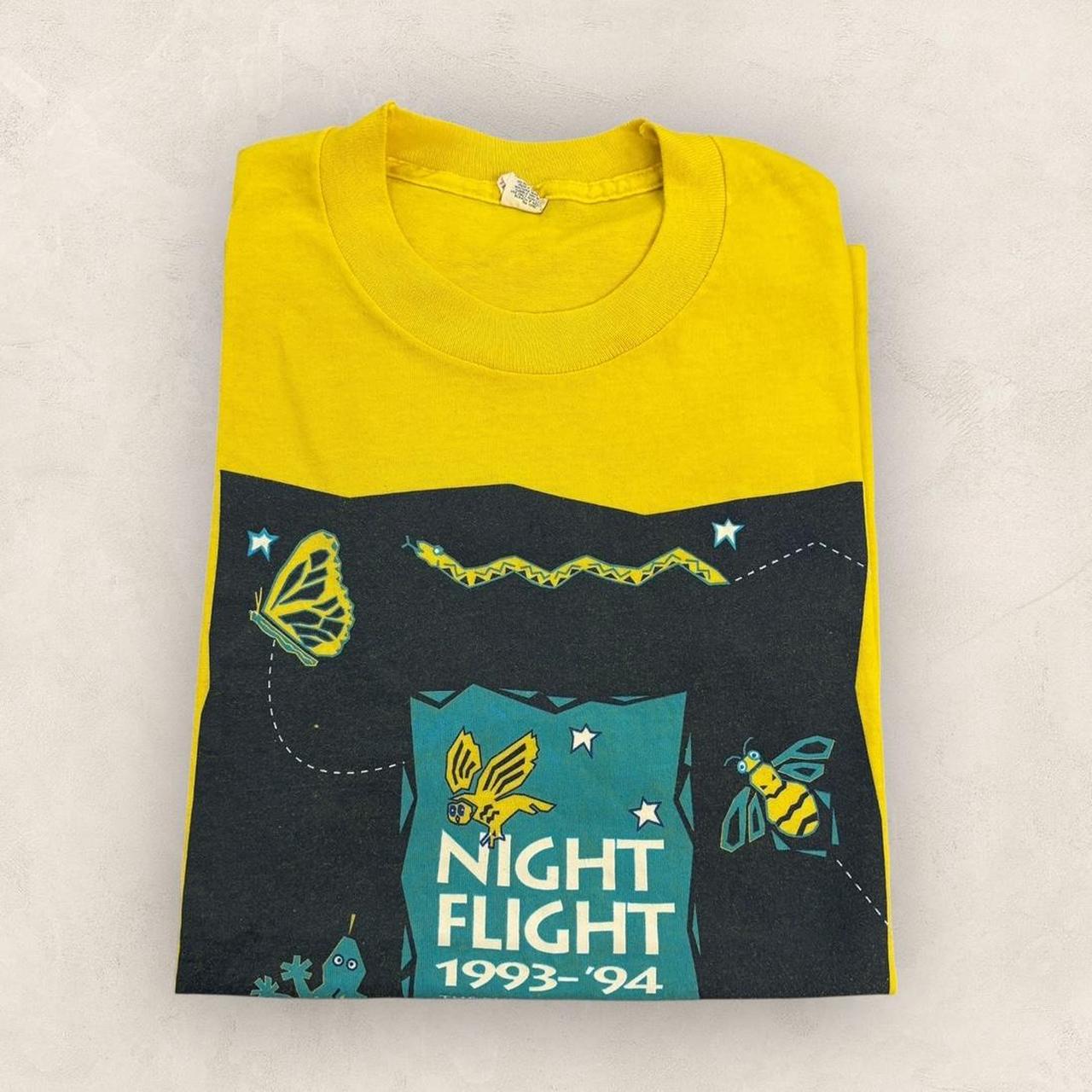 Vintage 90s USA Philadelphia Zoo night flight nature wildlife graphic t-shirt