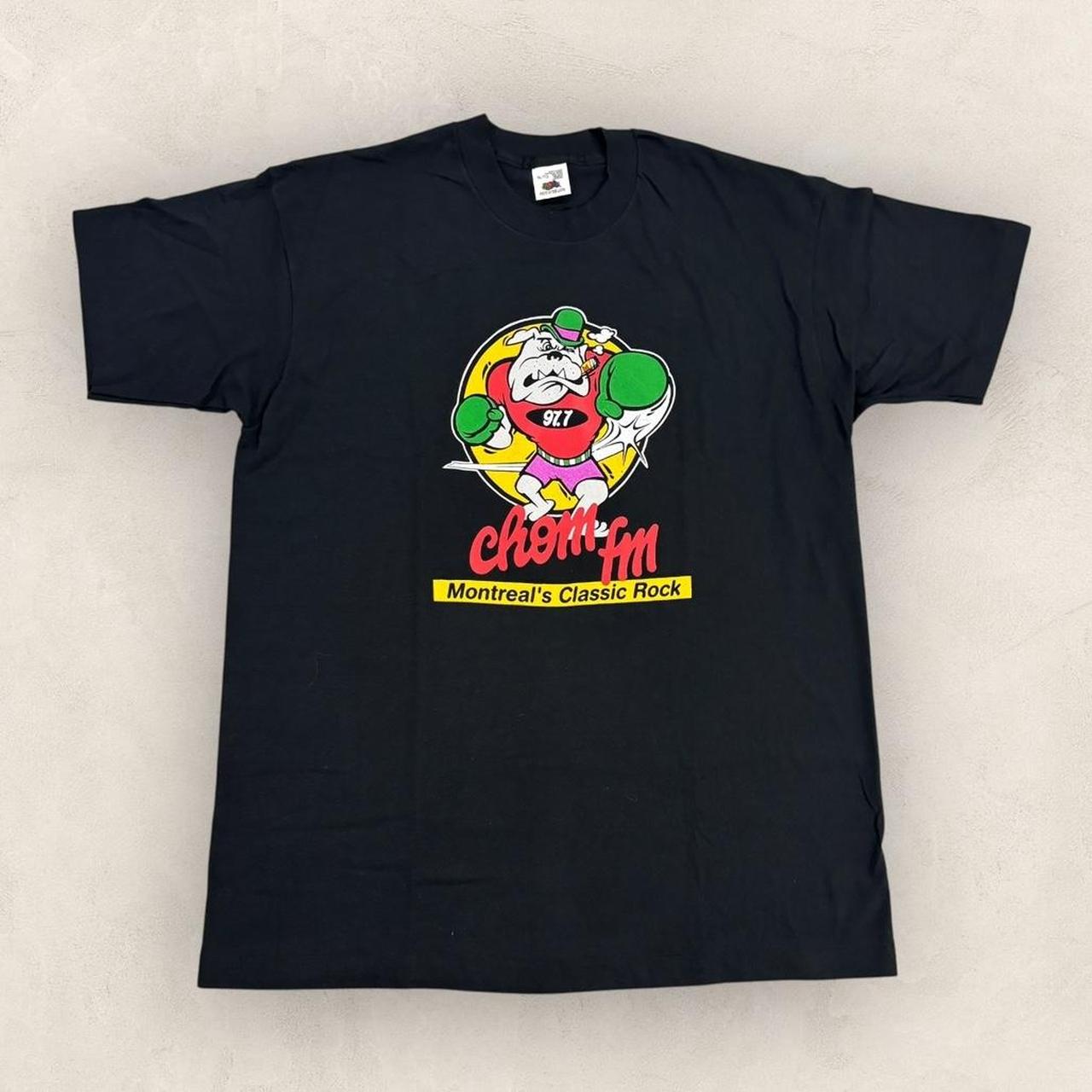 Vintage 90s Chom FM Montreal’s Classic rock radio station Canada graphic t-shirt