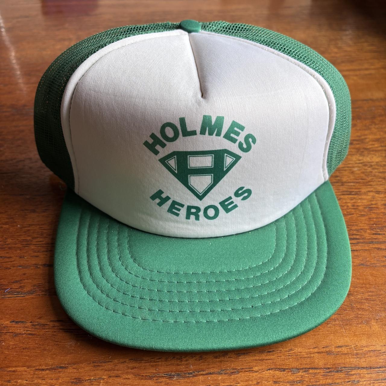 Vintage 90s USA Holmes heroes elementary school Spokane Washington graphic trucker cap
