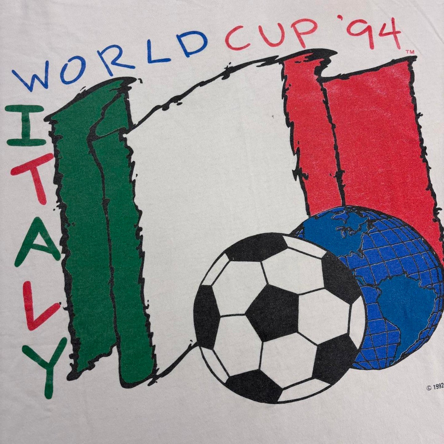 Vintage 90s USA World Cup 94 football tournament Team Italy promotional t-shirt
