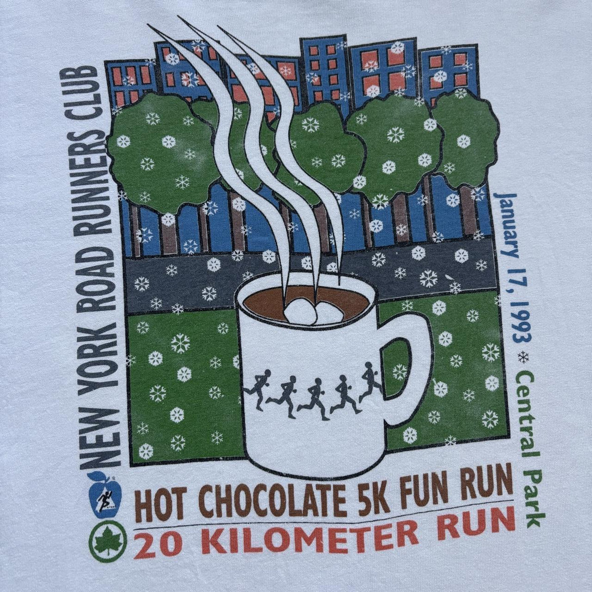 Vintage 90s USA New York road runners club Central Park fun run t-shirt