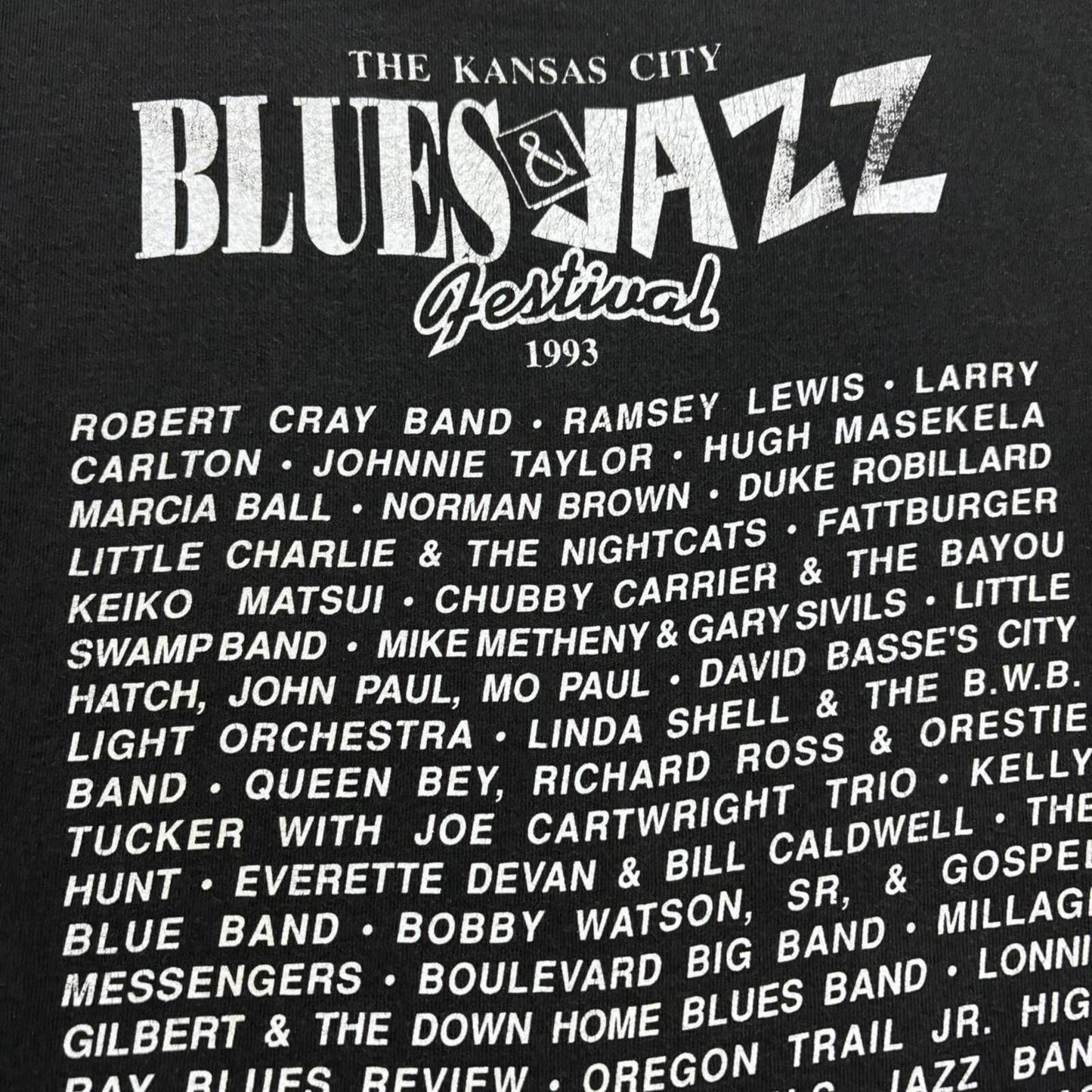 Vintage 90s USA Kansas City blues and jazz festival t-shirt