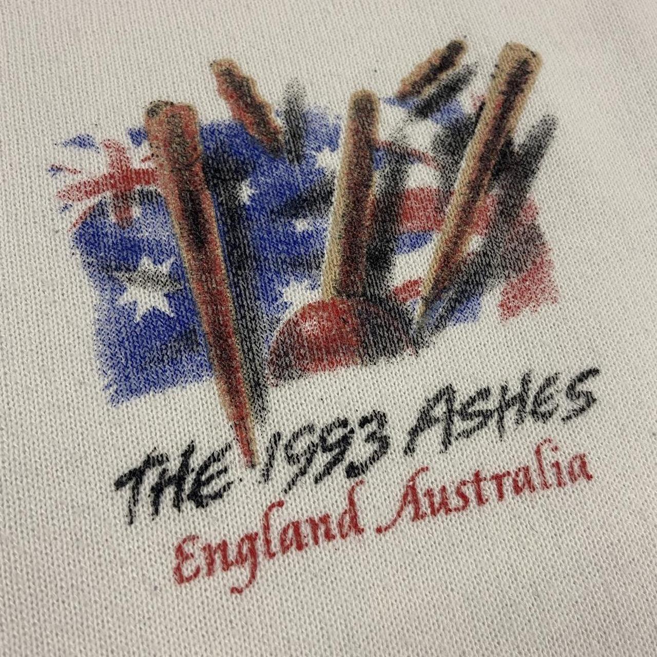Vintage 90s The Ashes Cricket England vs Australia tour graphic sweatshirt