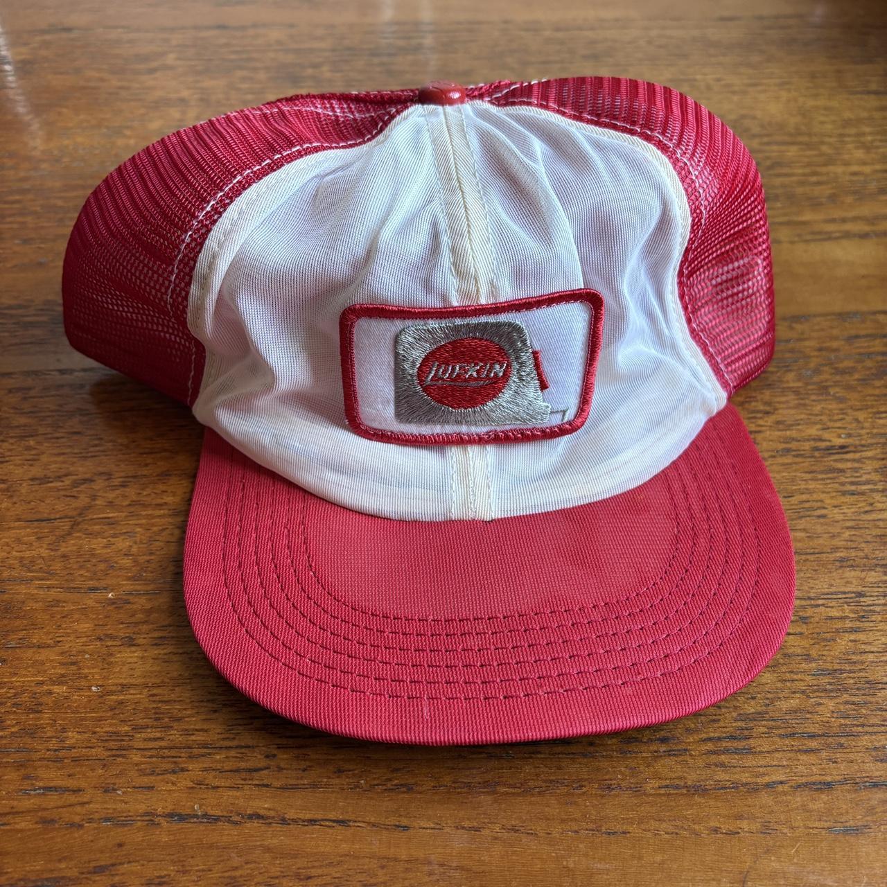 Vintage 90s USA Lufkin tape measures graphic trucker cap