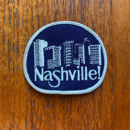 Vintage 80s USA Nashville Tennessee city skyline embroidered patch