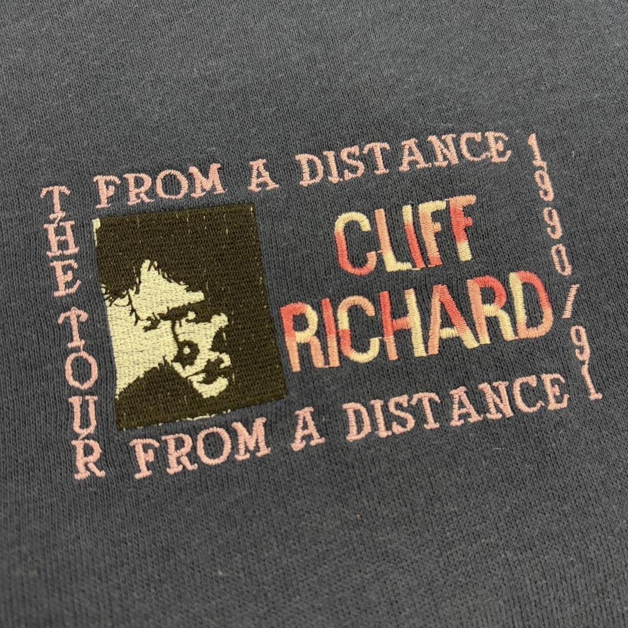 Vintage 90s Cliff Richard from a distance UK tour musician sweatshirt