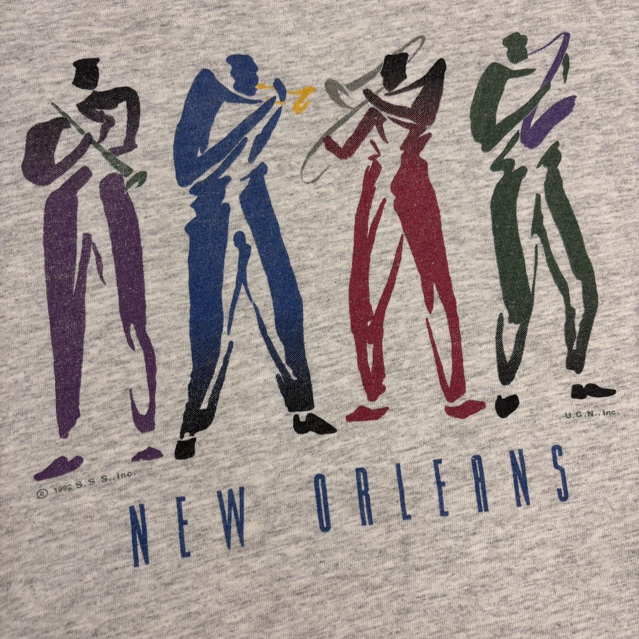 Vintage 90s USA New Orleans jazz music graphic t-shirt