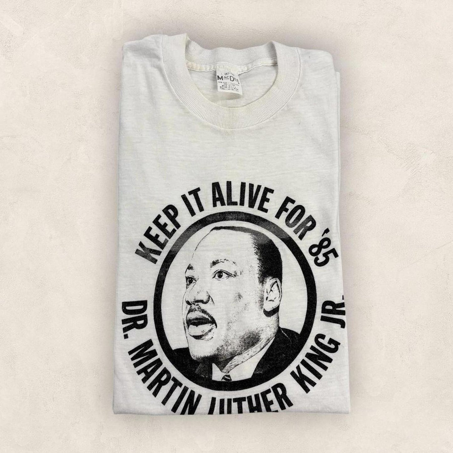 Vintage 80s USA Martin Luther King Jr Memorial Day graphic t-shirt