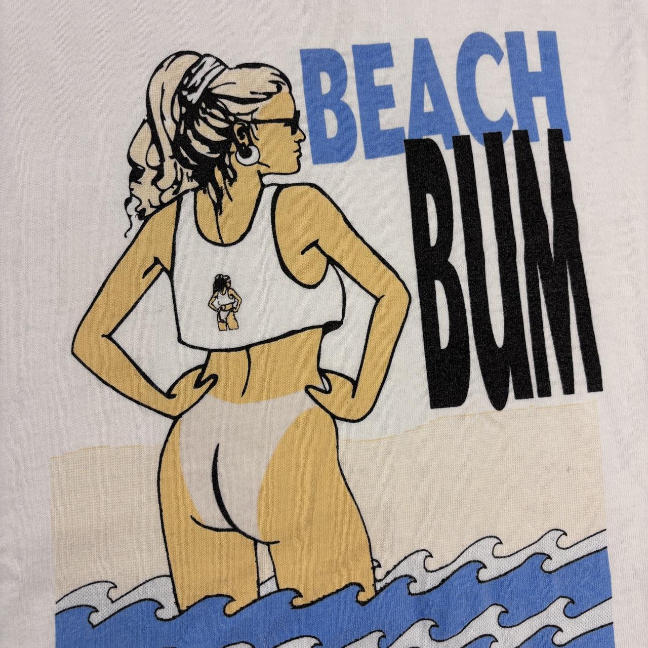 Vintage 90s USA beach bum sunbathing vacation graphic t-shirt