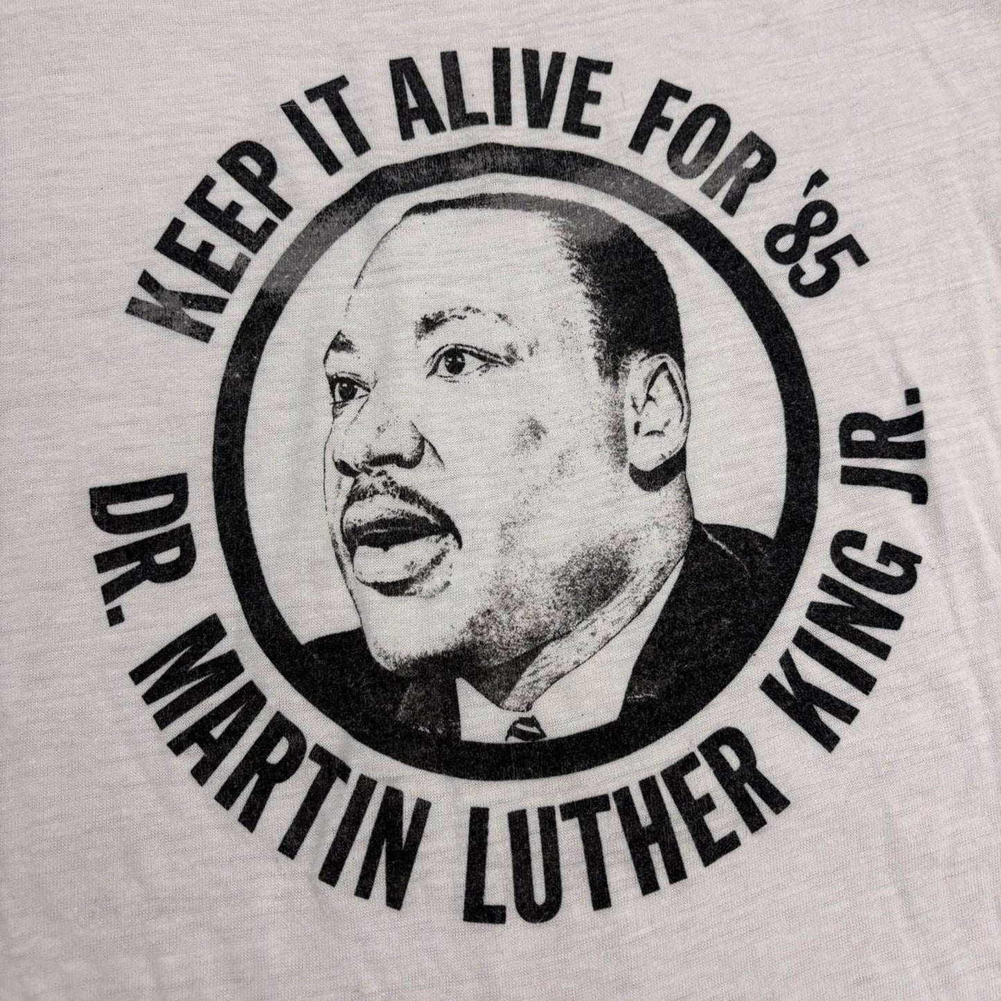 Vintage 80s USA Martin Luther King Jr Memorial Day graphic t-shirt