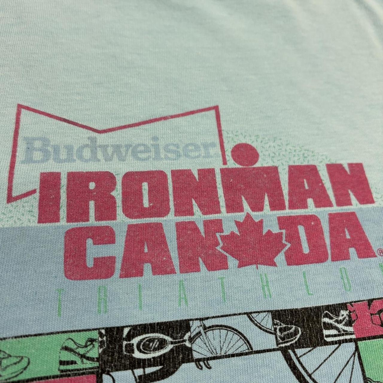 Vintage 90s Budweiser Ironman Canada Triathlon Penicton BC graphic t-shirt
