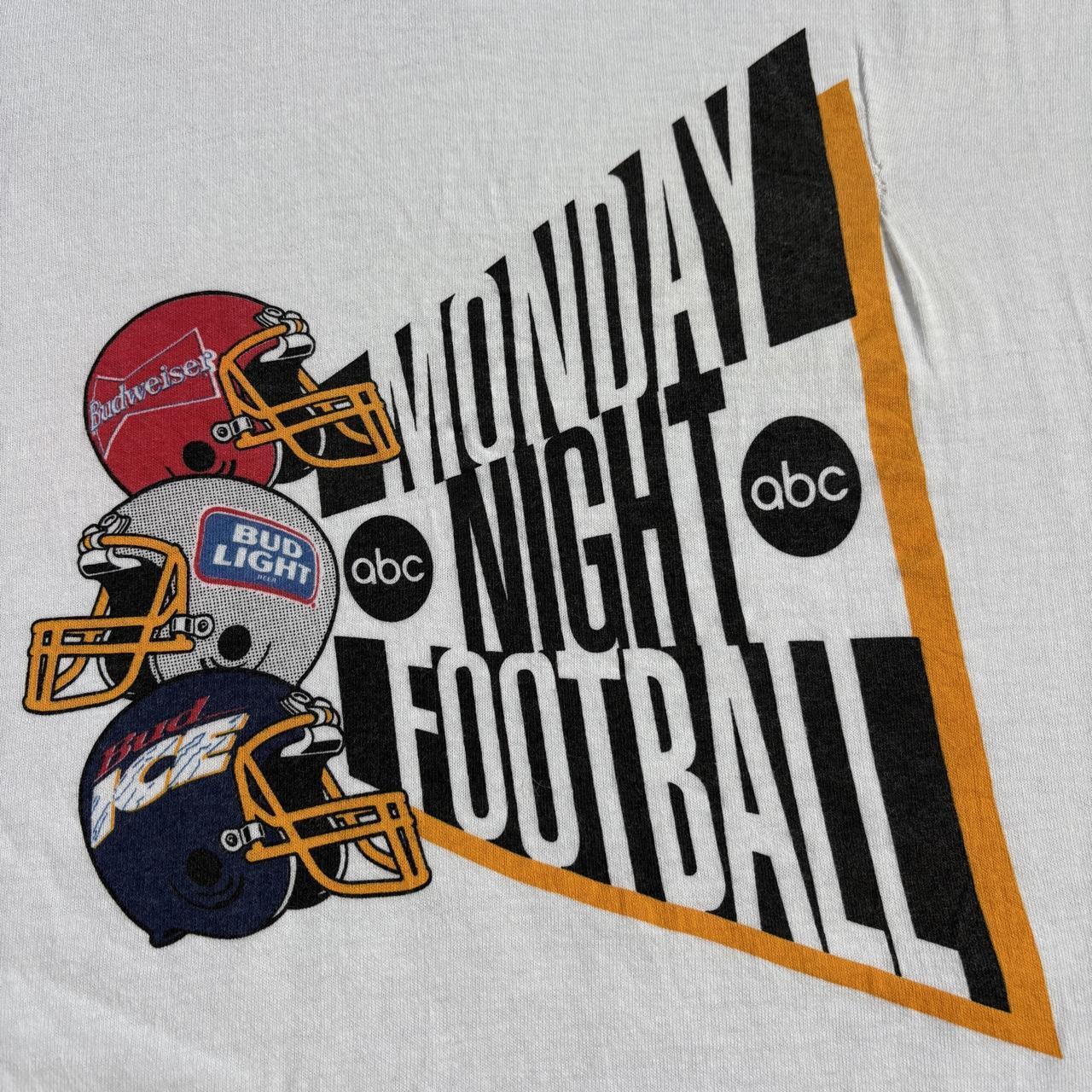 Vintage 90s ABC network Monday Night American Football NFL Budweiser t-shirt