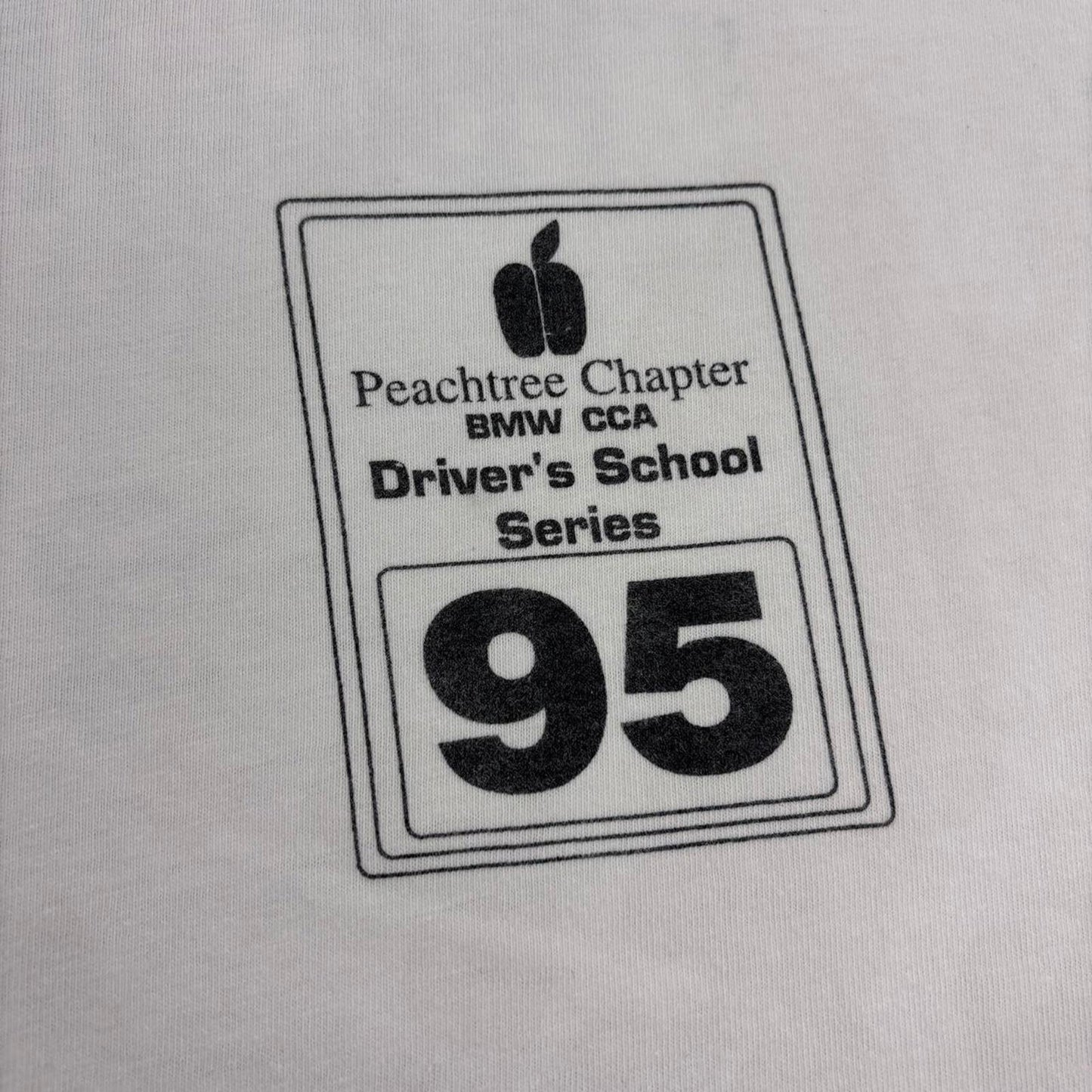 Vintage 90s USA motorsports driving school BMW Peachtree Chapter t-shirt