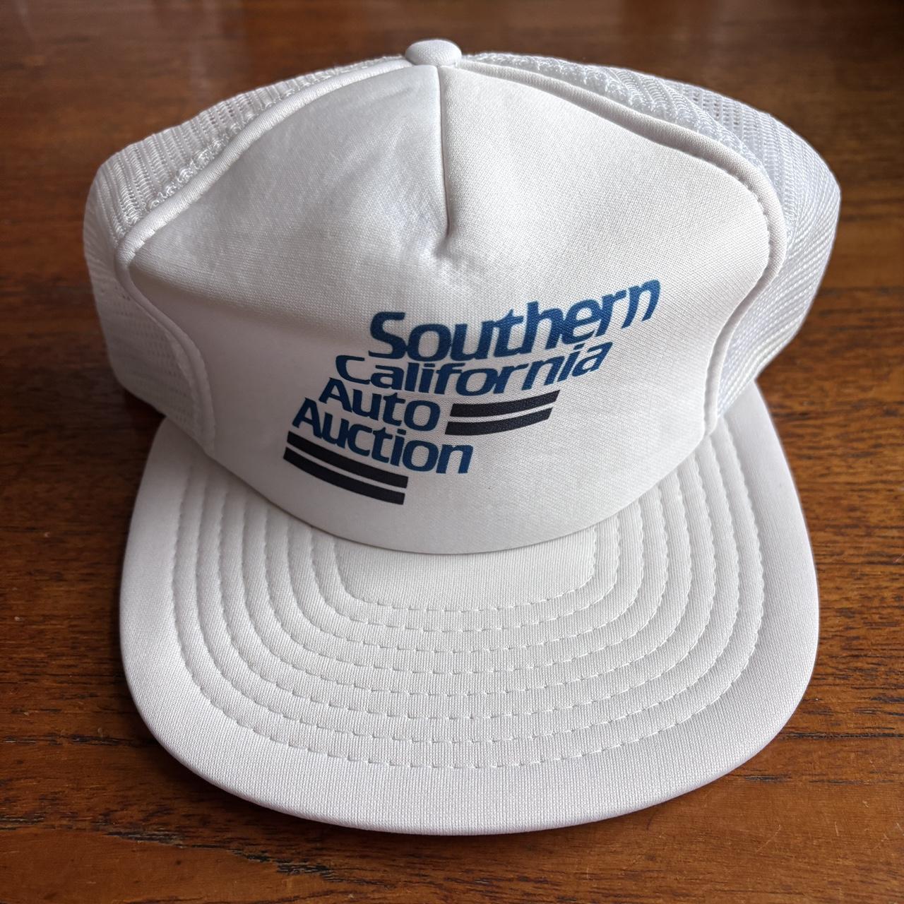 Vintage 90s USA Southern California automobile auction graphic trucker cap
