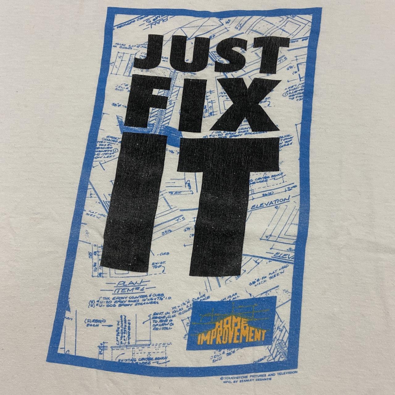 Vintage 90s USA Home Improvement ‘just fix it’ TV show series graphic t-shirt