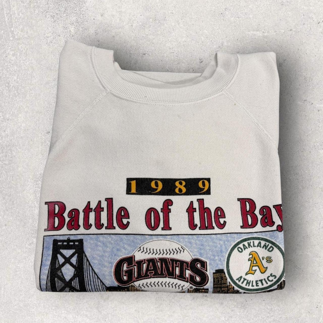 Vintage 80s USA Battle of the Bay MLB baseball World Series graphic sweatshirt