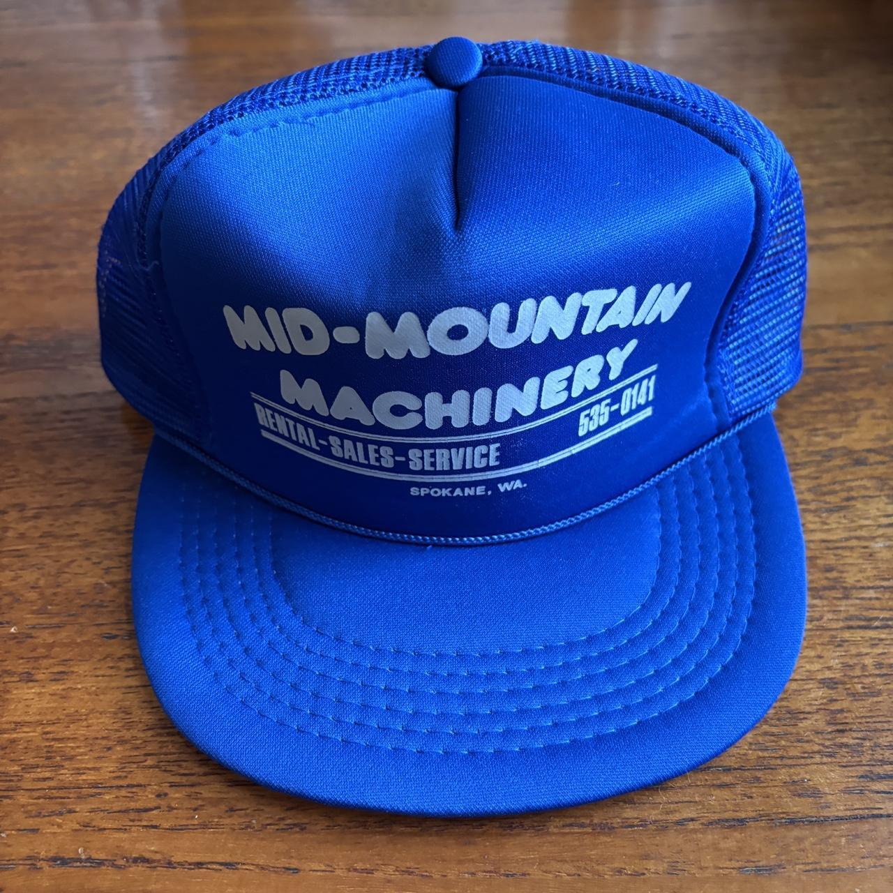 Vintage 90s USA mid mountain machinery Spokane Washington trucker cap