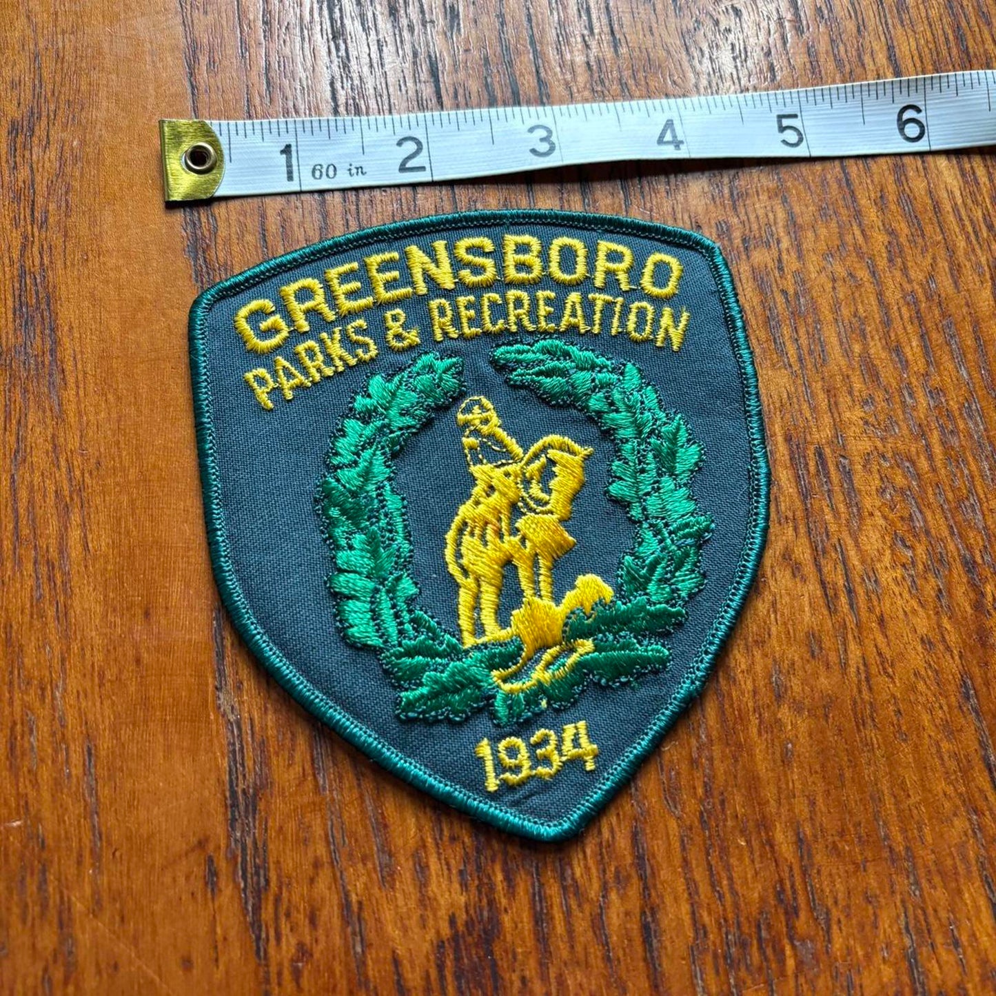 Vintage 90s USA Greensboro parks recreation North Carolina embroidered patch