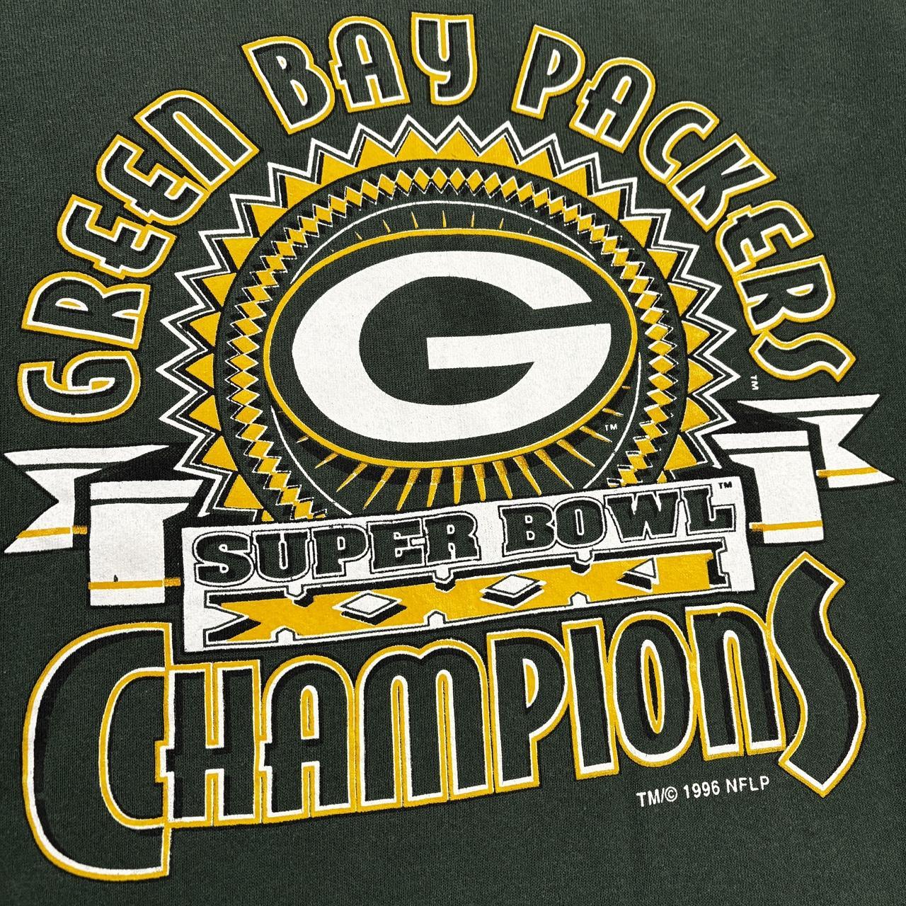Vintage 90s USA Green Bay Packers NFL American Football Super Bowl graphic sweatshirt