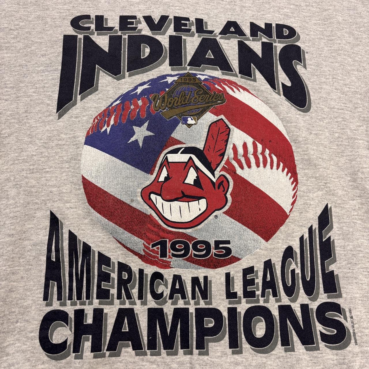 Vintage 90s USA Cleveland Indians MLB baseball World Series champions graphic sweatshirt