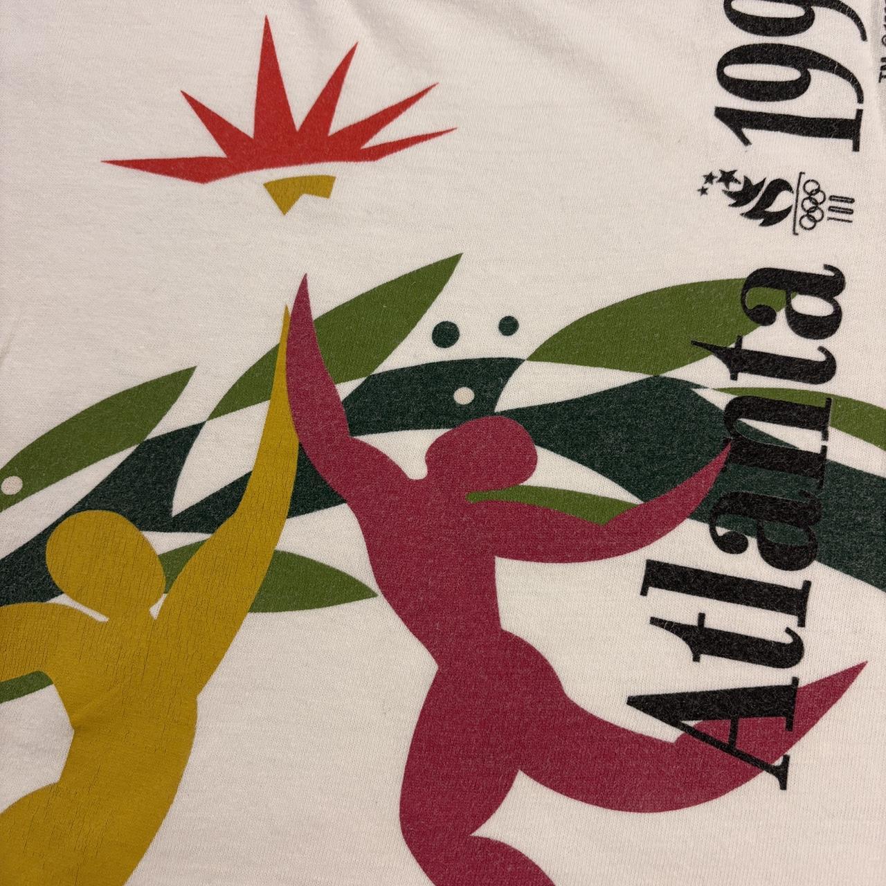 Vintage 90s USA Atlanta Olympics 1996 summer games athletics graphic t-shirt