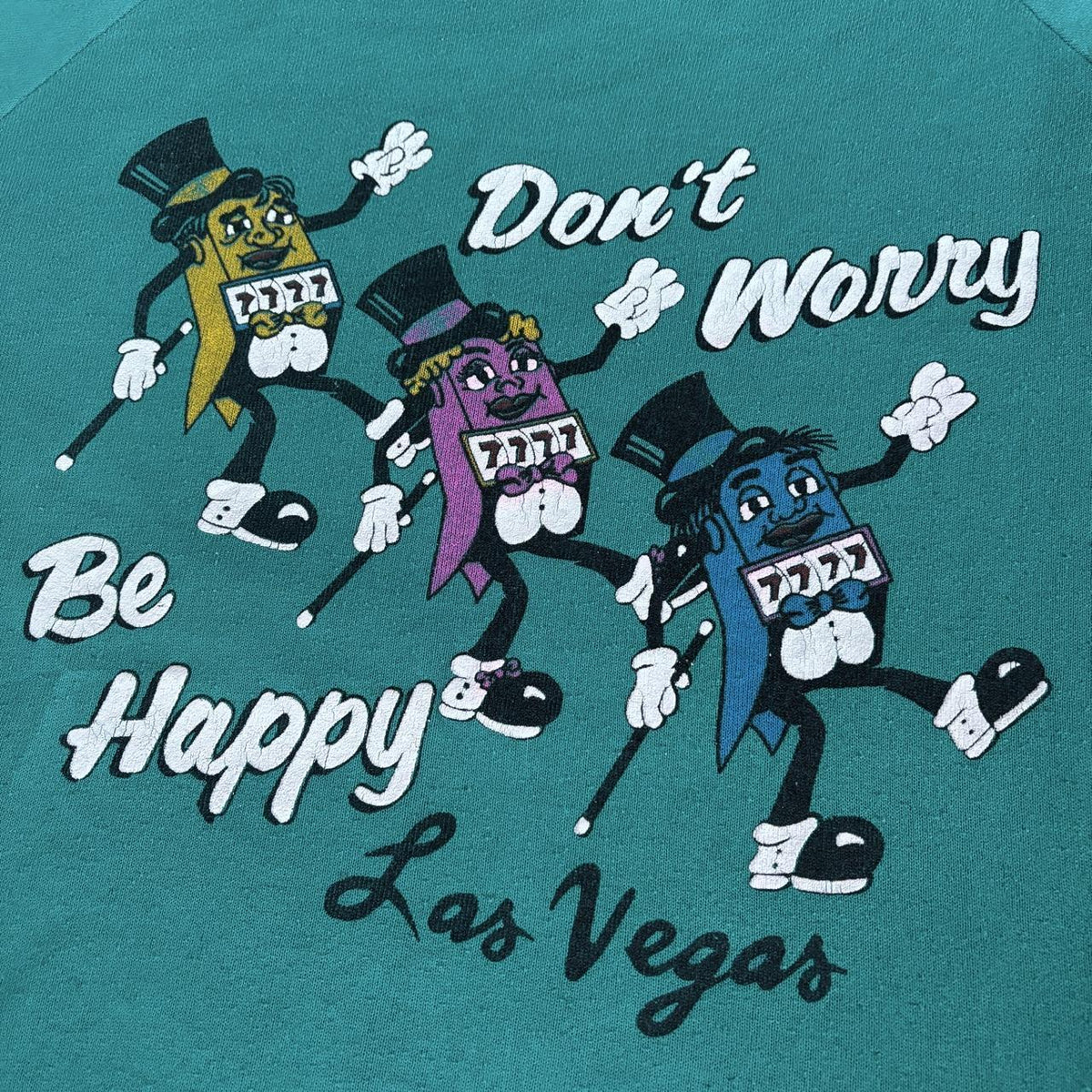 Vintage 90s USA don’t worry be happy Las Vegas casino souvenir sweatshirt