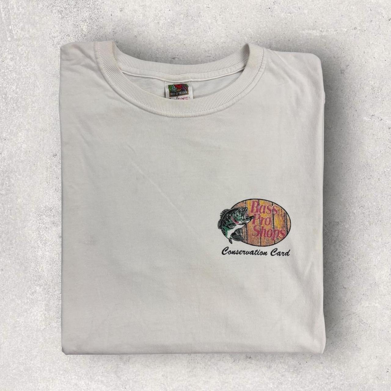 Vintage 90s USA Bass Pro Shops conservation card hunting fishing graphic t-shirt
