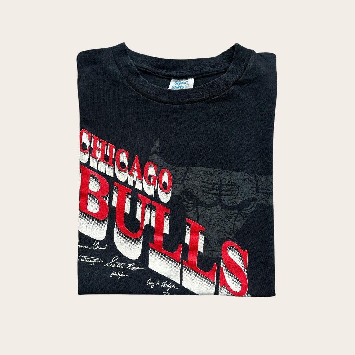 Vintage 90s USA Chicago Bulls NBA basketball signature t-shirt