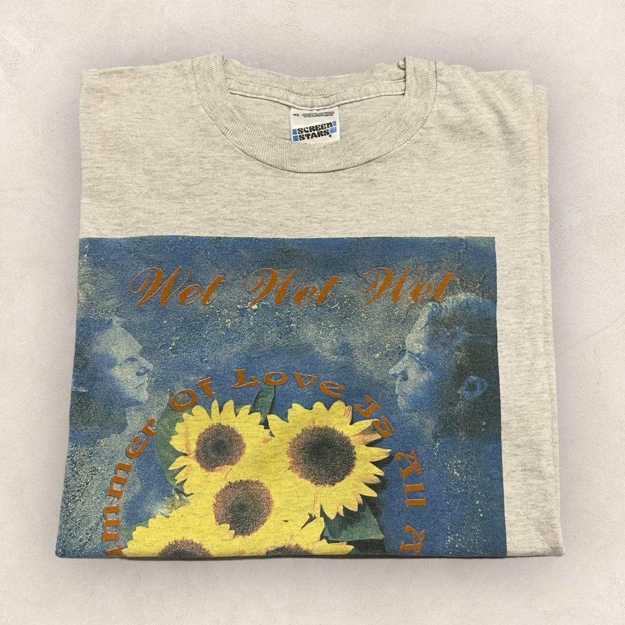 Vintage 90s Wet Wet Wet rock band summer of love UK tour graphic band t-shirt