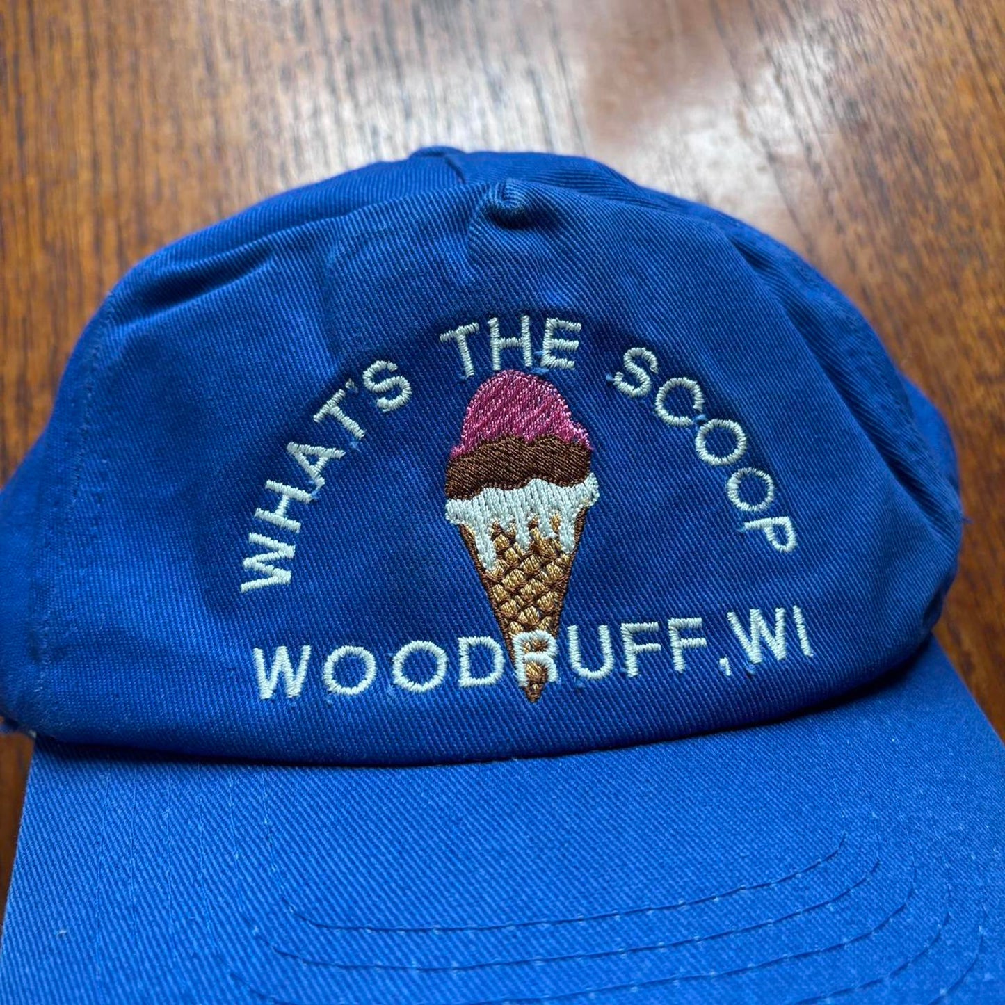 Vintage 90s USA ice cream shop Wisconsin humour promotional cap