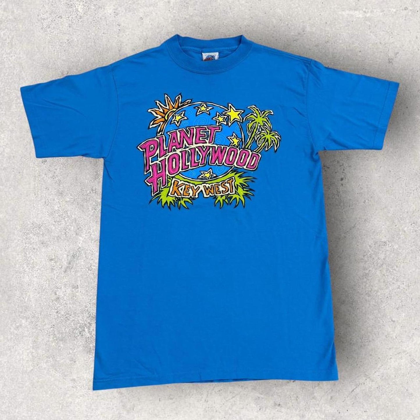 Vintage 90s USA Planet Hollywood Key West Florida bar restaurant graphic t-shirt