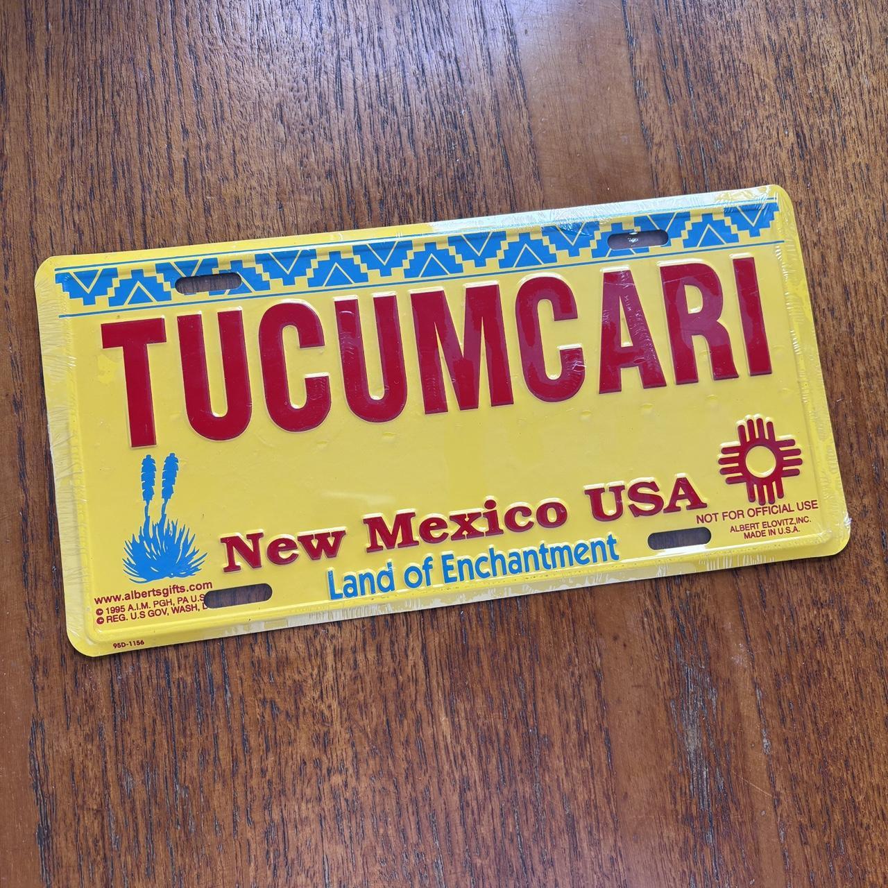 Vintage 90s USA New Mexico land if enchantment American license plate