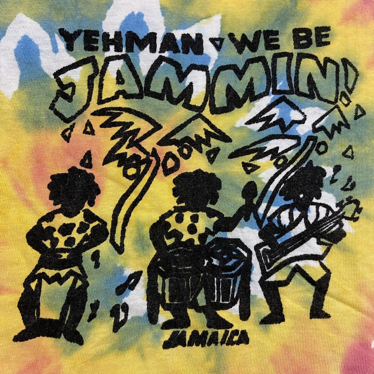 Vintage 90s reggae music Jamaica ‘we be Jammin’ graphic tie dye t-shirt