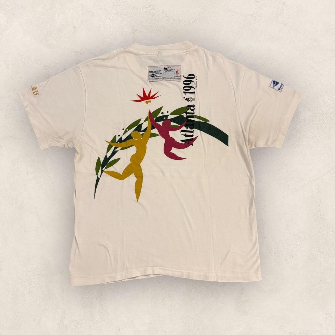 Vintage 90s USA Atlanta Olympics 1996 summer games athletics graphic t-shirt