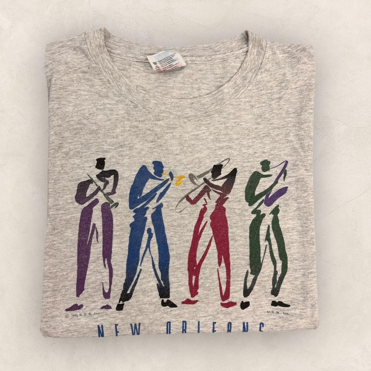 Vintage 90s USA New Orleans jazz music graphic t-shirt