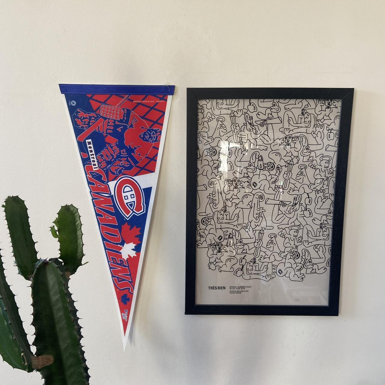 Vintage 90s Montreal Canadiens NHL ice hockey felt pennant
