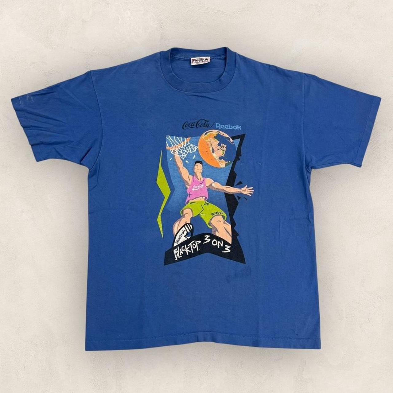Vintage 90s USA Coca Cola Reebok NBA basketball 3 on 3 promotional t-shirt