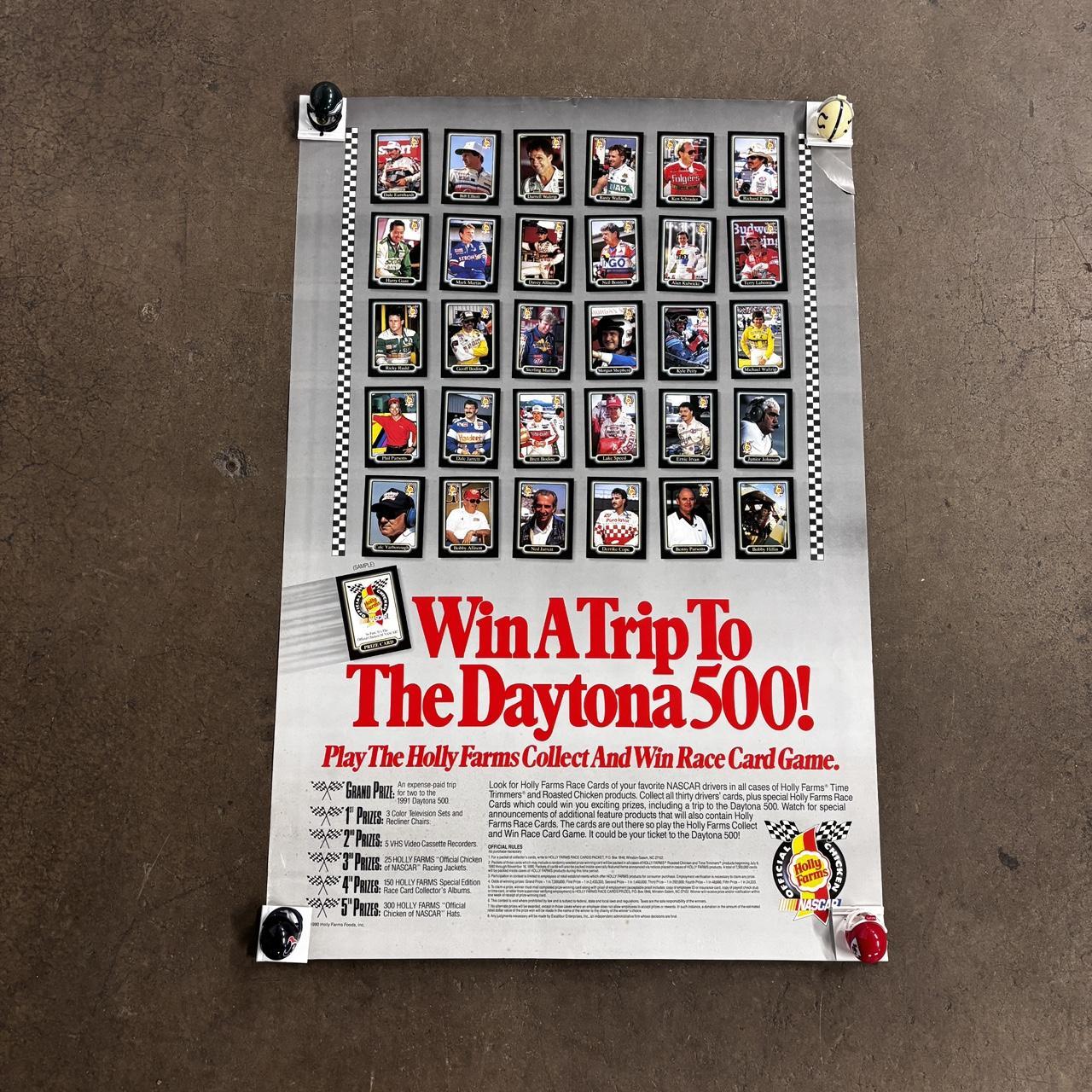 Vintage 90s Daytona 500 poster NASCAR automobile motorsport print