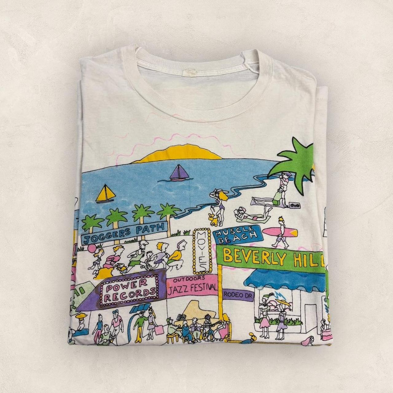 Vintage 90s USA Los Angeles California tourist souvenir graphic t-shirt