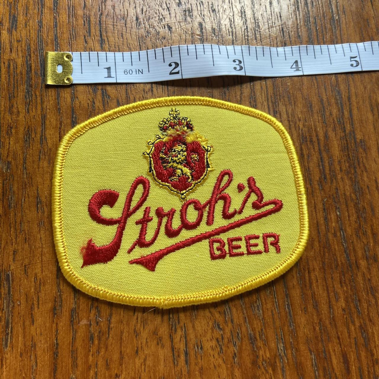 Vintage 80s USA Stroh’s beer alcohol embroidered patch