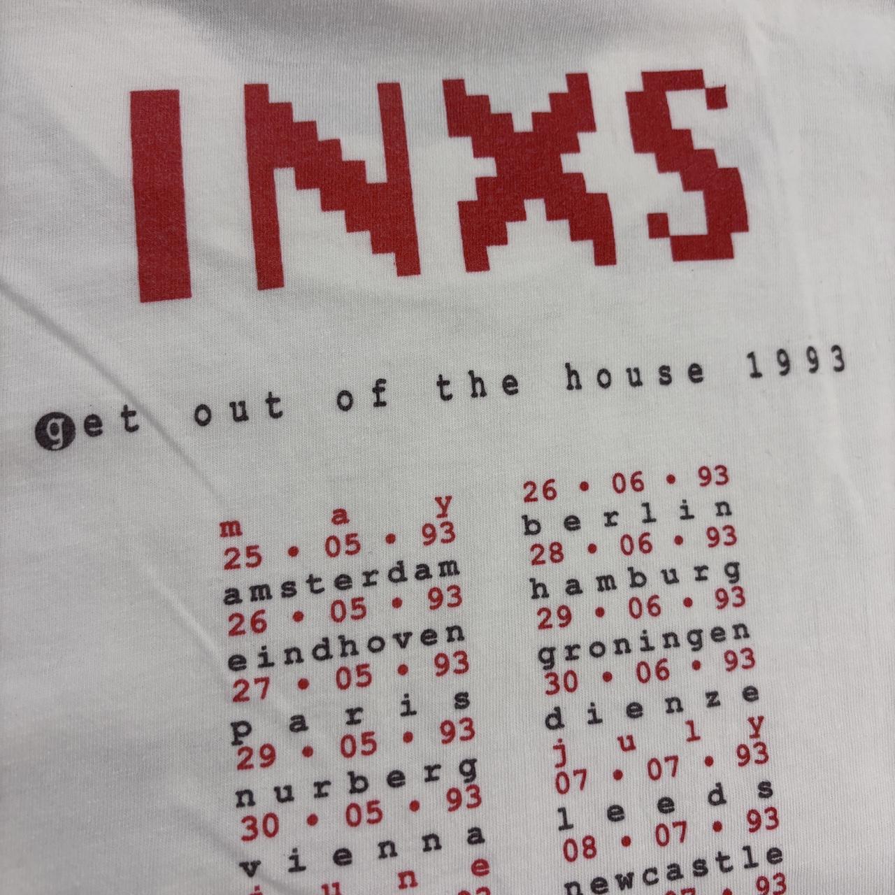Vintage 90s USA INXS European tour rock band t-shirt