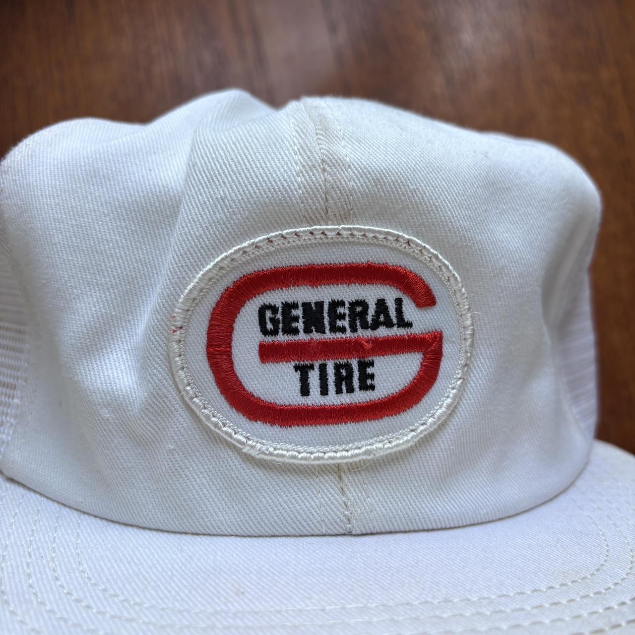 Vintage 90s USA general tire company automobile motors graphic trucker cap