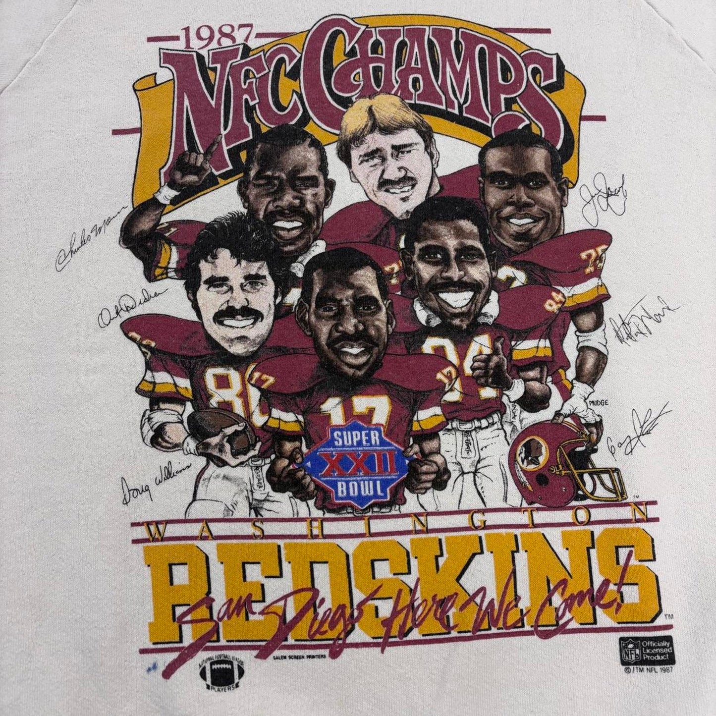 Vintage 80s Washington Redskins Super Bowl 22 NFL American Football sweatshirt