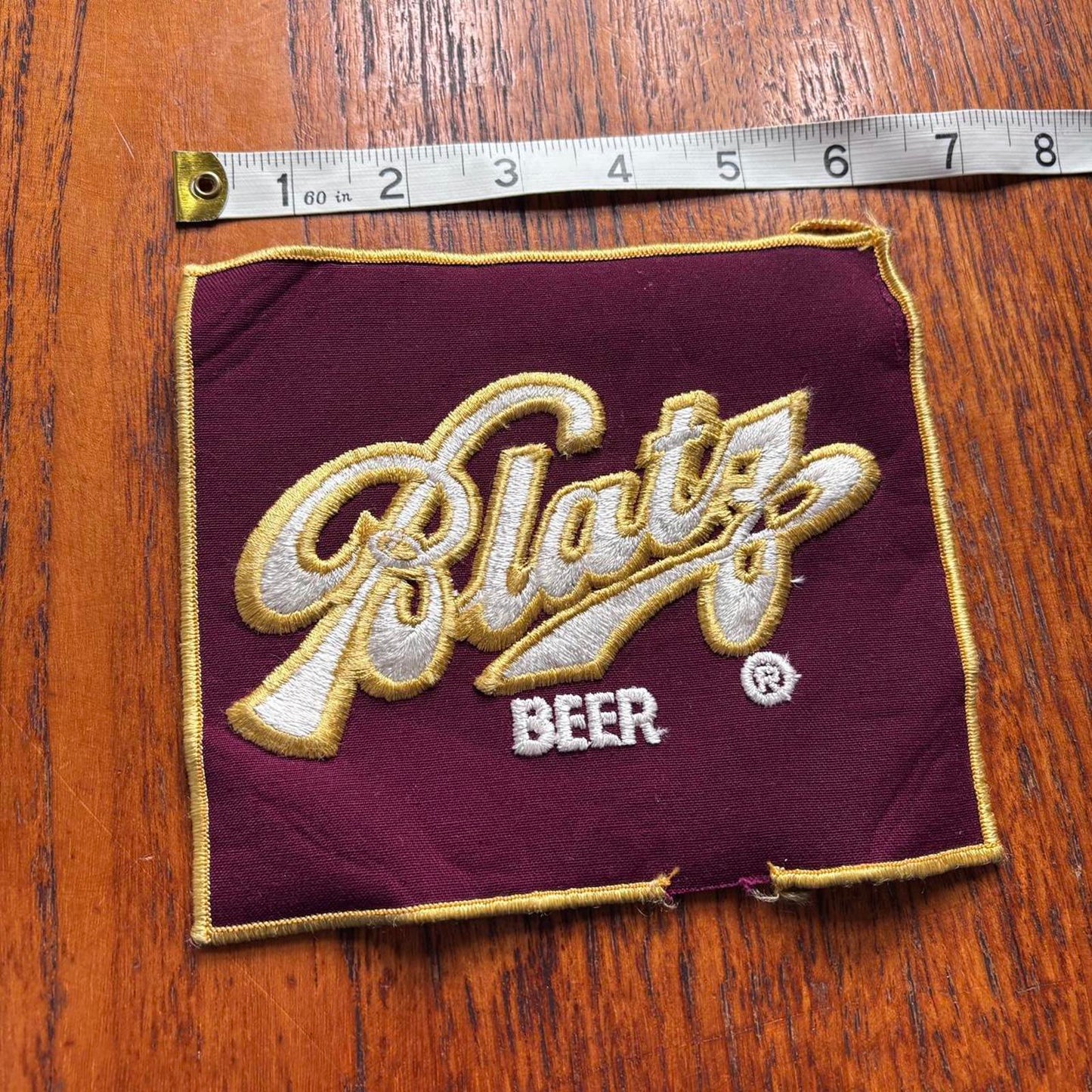 Vintage 90s USA Blatz beer alcohol Milwaukee large embroidered patch