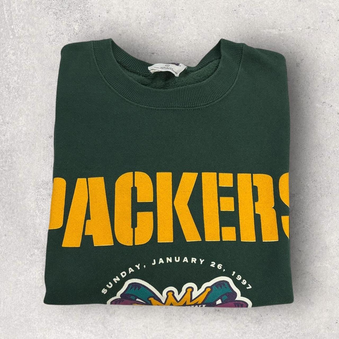 Vintage 90s USA Green Bay Packers Super Bowl 31 NFL American Football sweatshirt