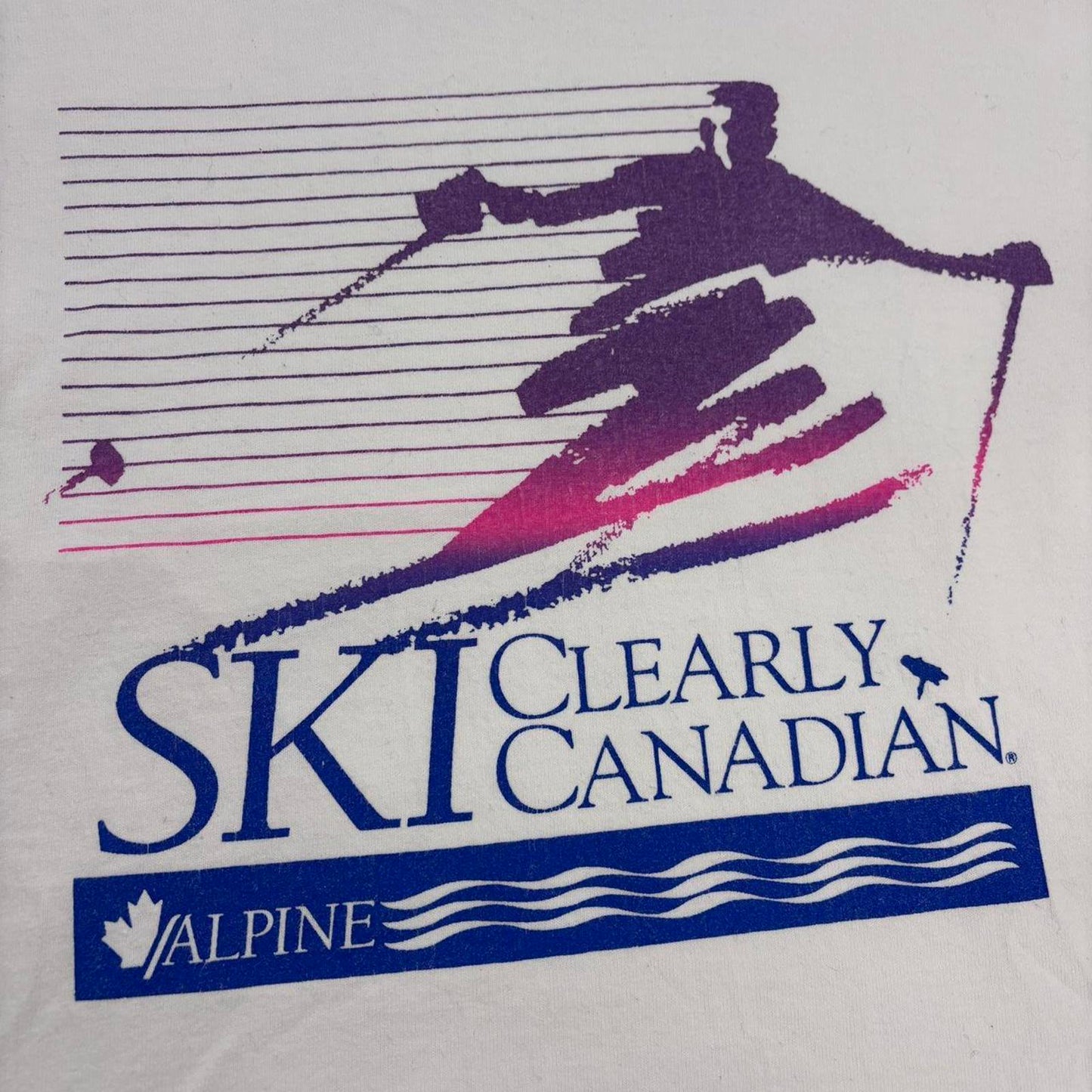 Vintage 90s Alpine Skiing Canada ski snow sports long sleeve t-shirt
