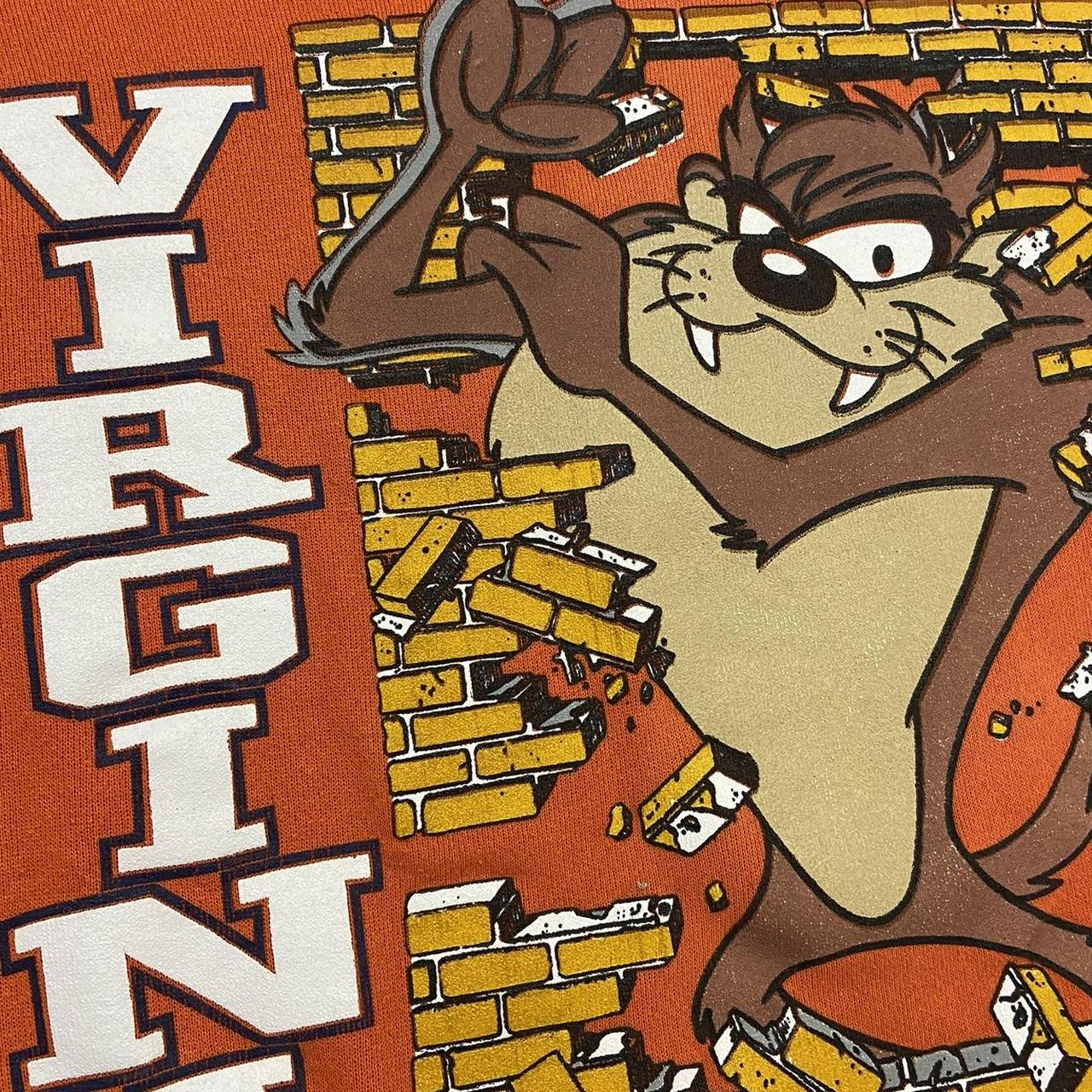 Vintage 90s USA Taz Tasmanian Devil Virginia Cavaliers varsity university Looney Tunes graphic sweatshirt